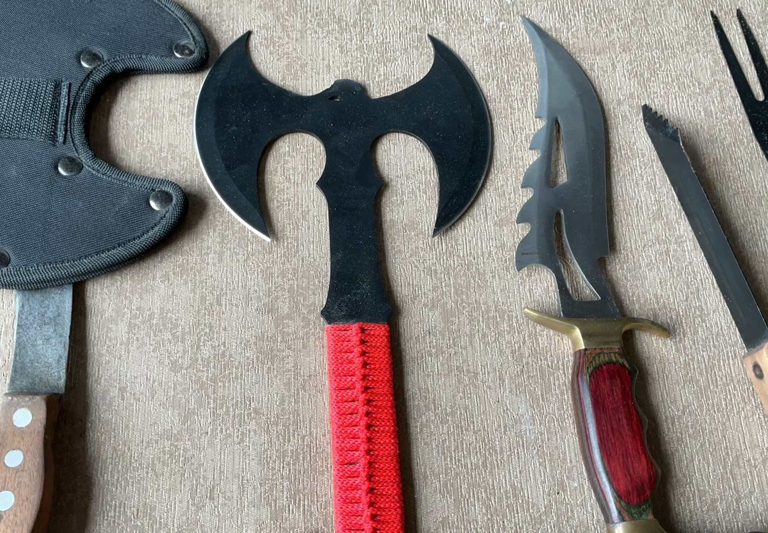 Assorted Knives, Machetes, and a Decorative Zombie-Killer Axe - image 3 of 9