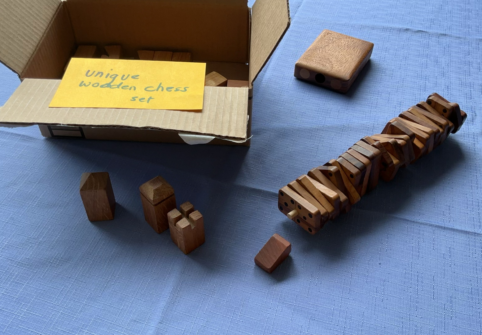 Unique wooden chess set and assorted wooden toys - image 6 of 7