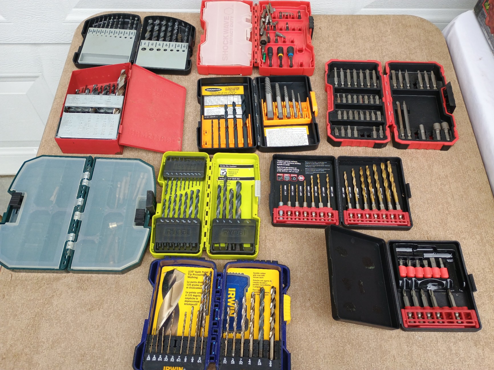 Assorted drill bit sets and drill accessories - image 1 of 6