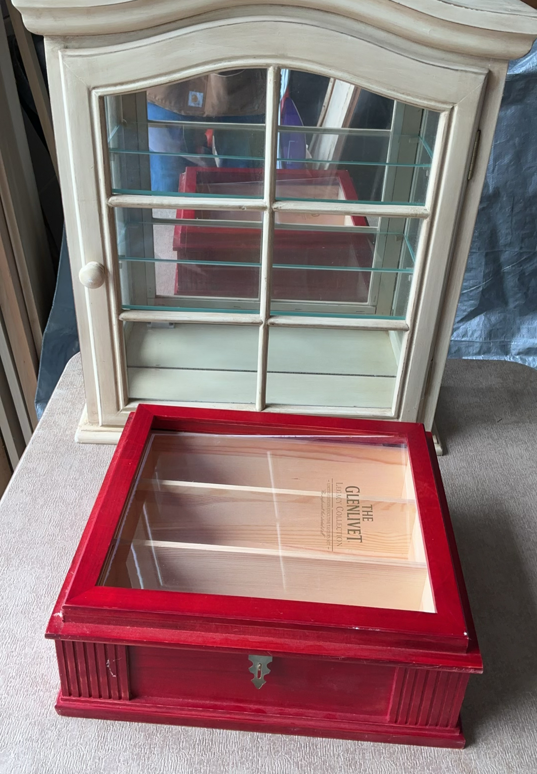 Wood & Glass Display Wall Cabinet, Etc - image 1 of 4