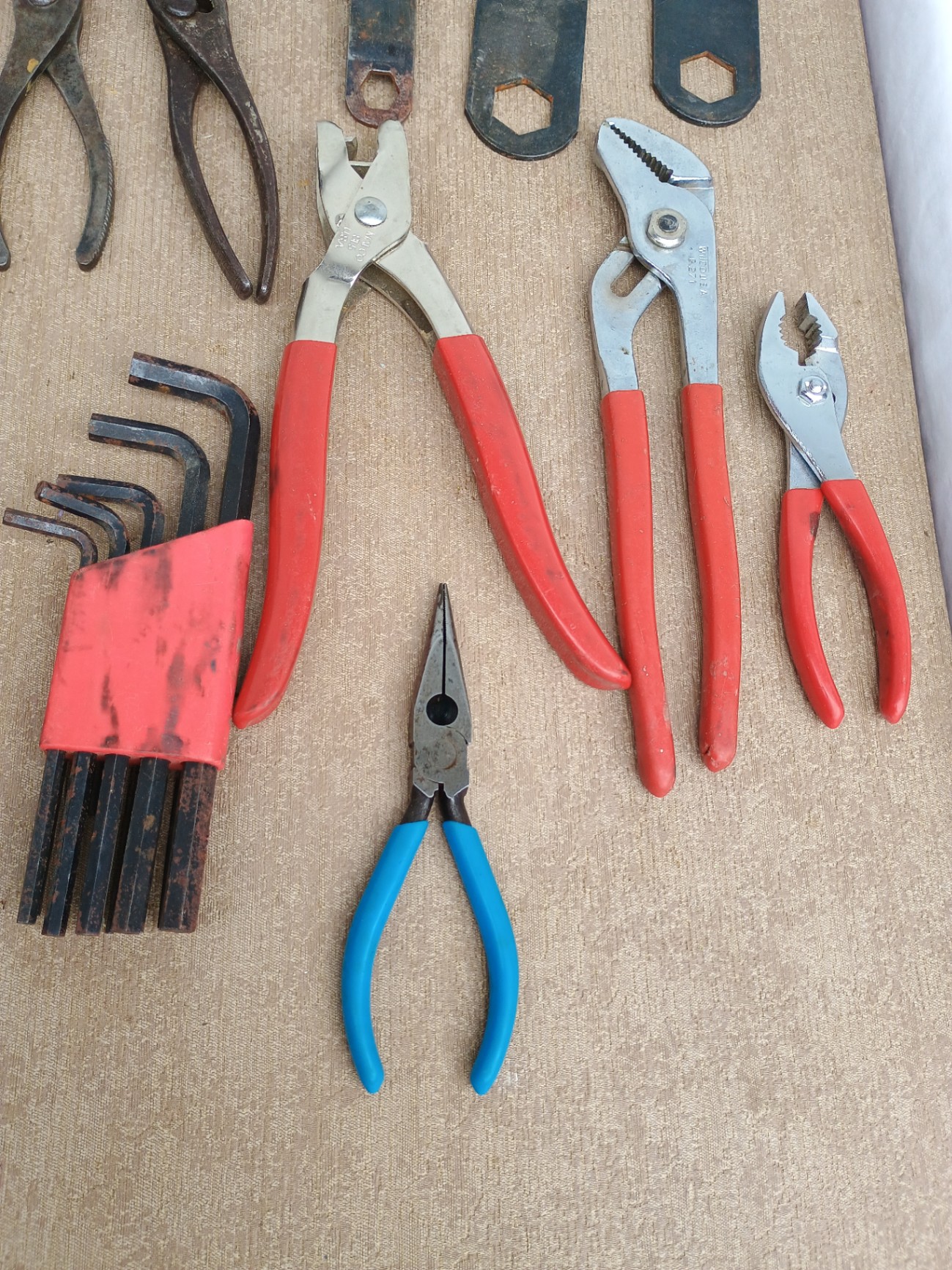 Assorted hand tools including wrenches, pliers and cutters - image 3 of 4