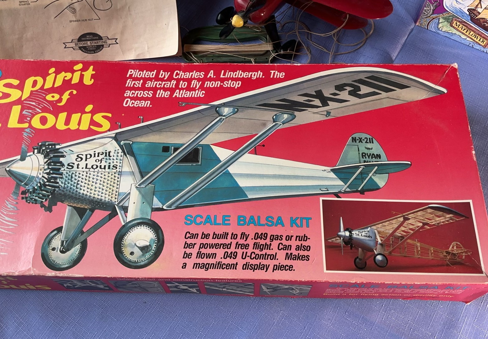 Collection of vintage model kits and engine parts - image 2 of 7