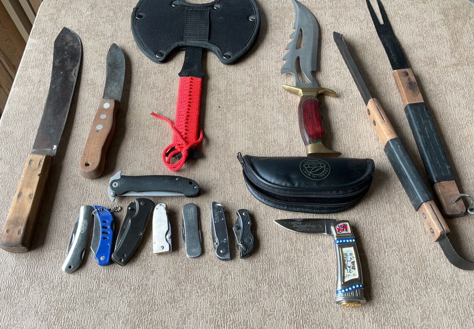 Assorted Knives, Machetes, and a Decorative Zombie-Killer Axe - image 1 of 9