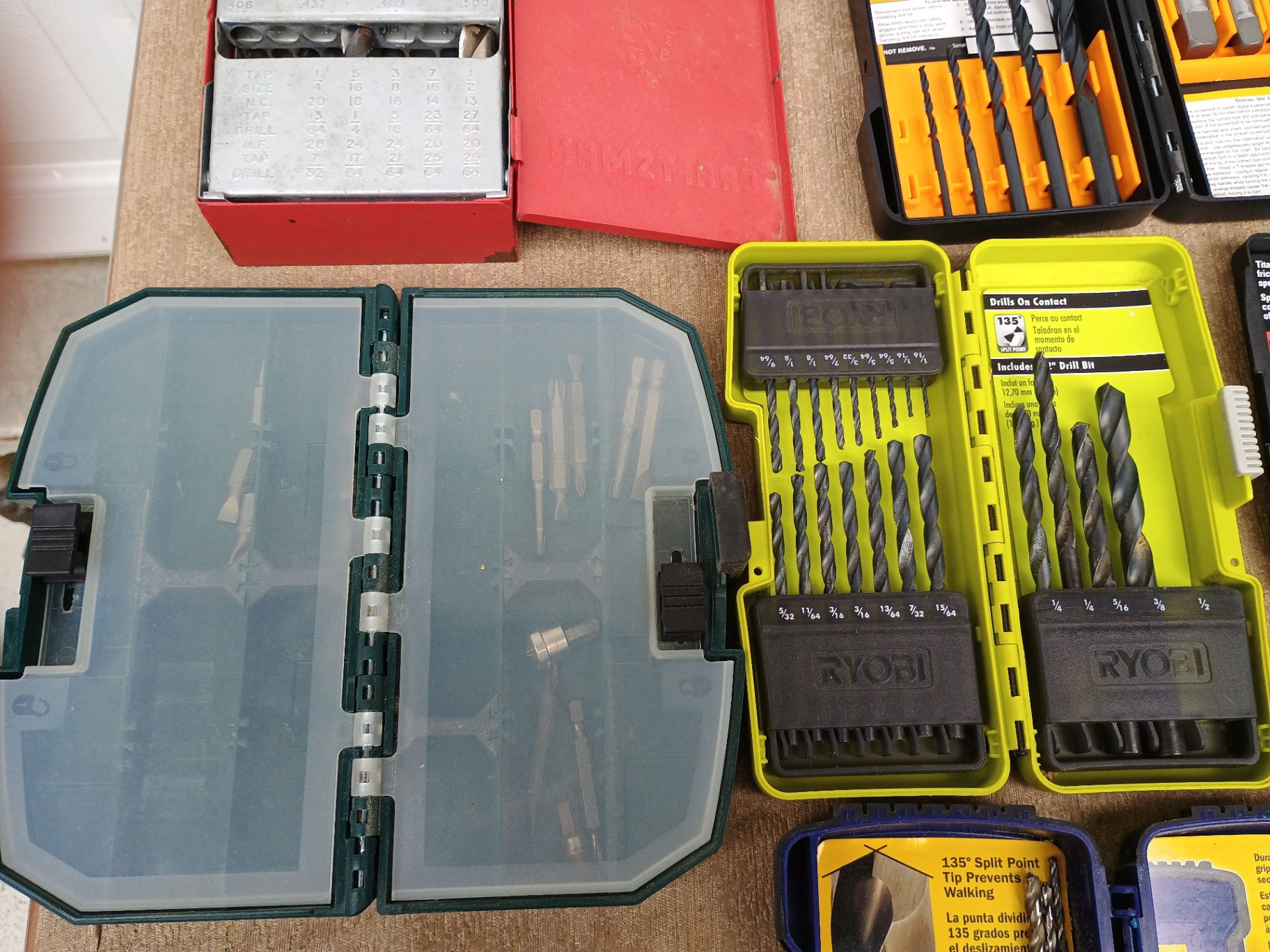 Assorted drill bit sets and drill accessories - image 3 of 6