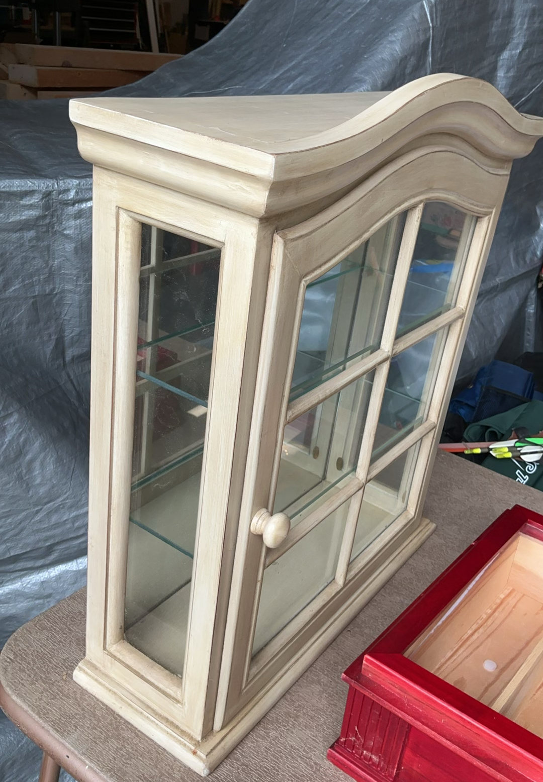 Wood & Glass Display Wall Cabinet, Etc - image 2 of 4