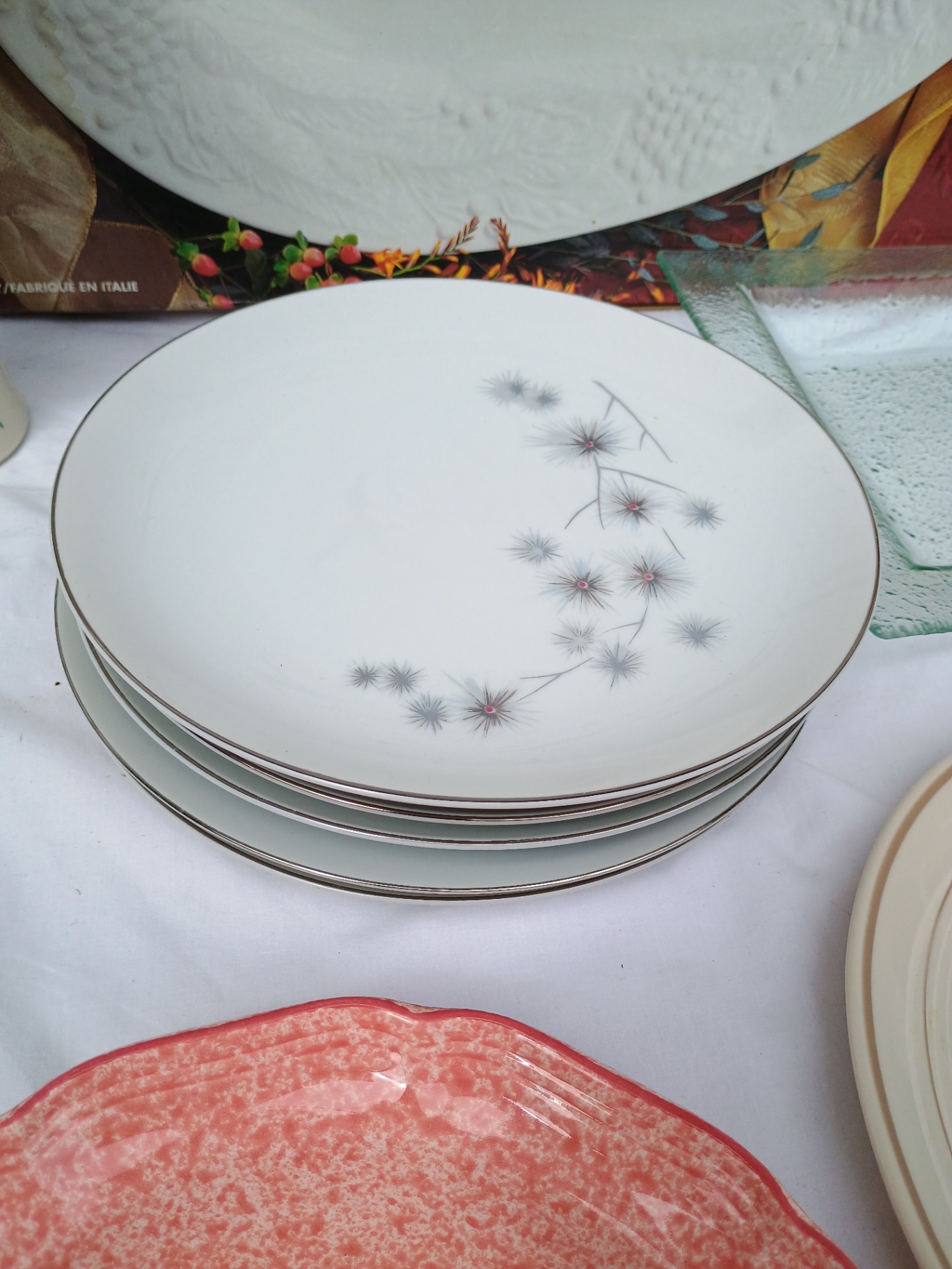 Assorted porcelain dinnerware with floral patterns and serving pieces - image 5 of 12