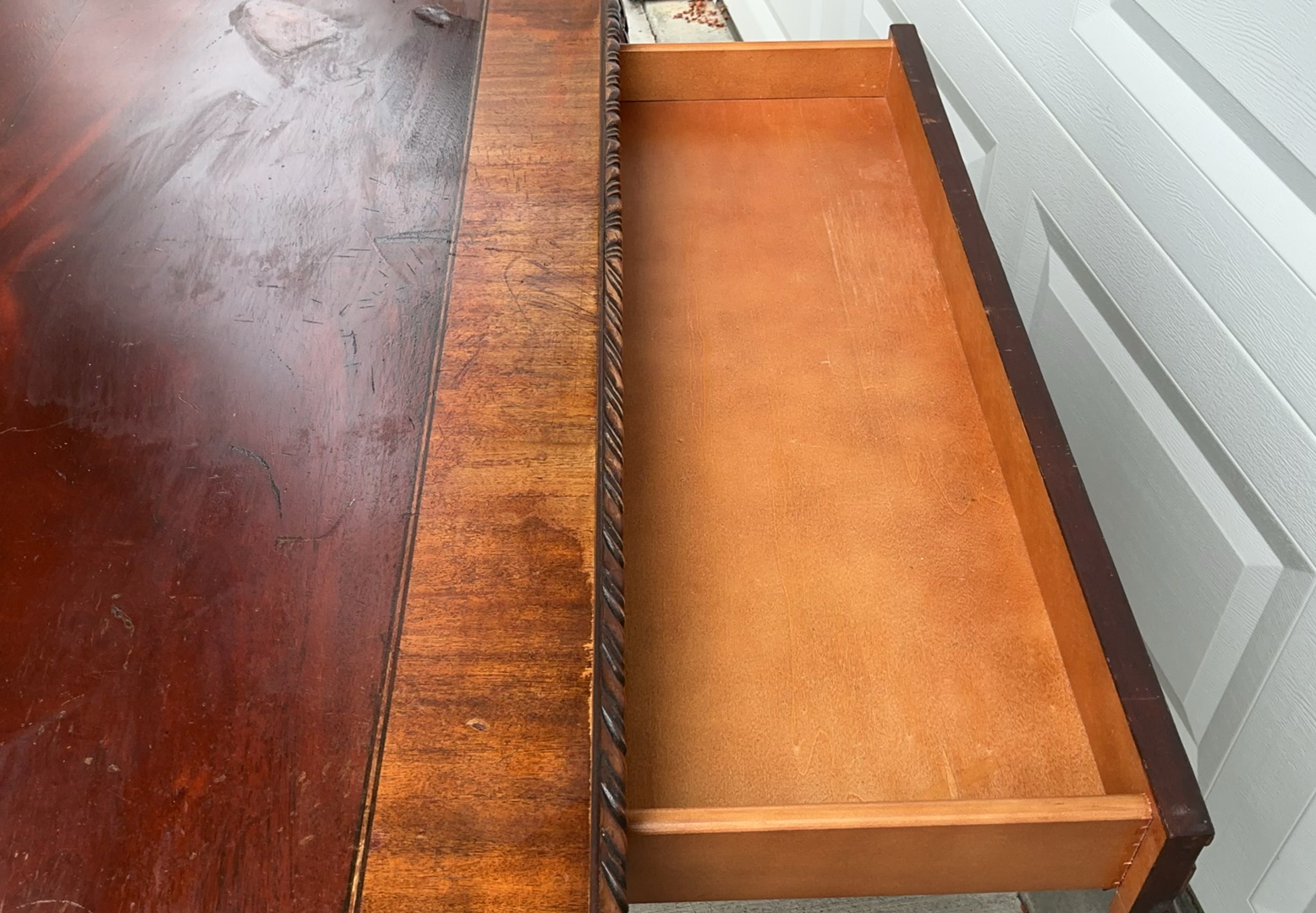 Beautiful Wood Carved Legs Square Table - image 5 of 6