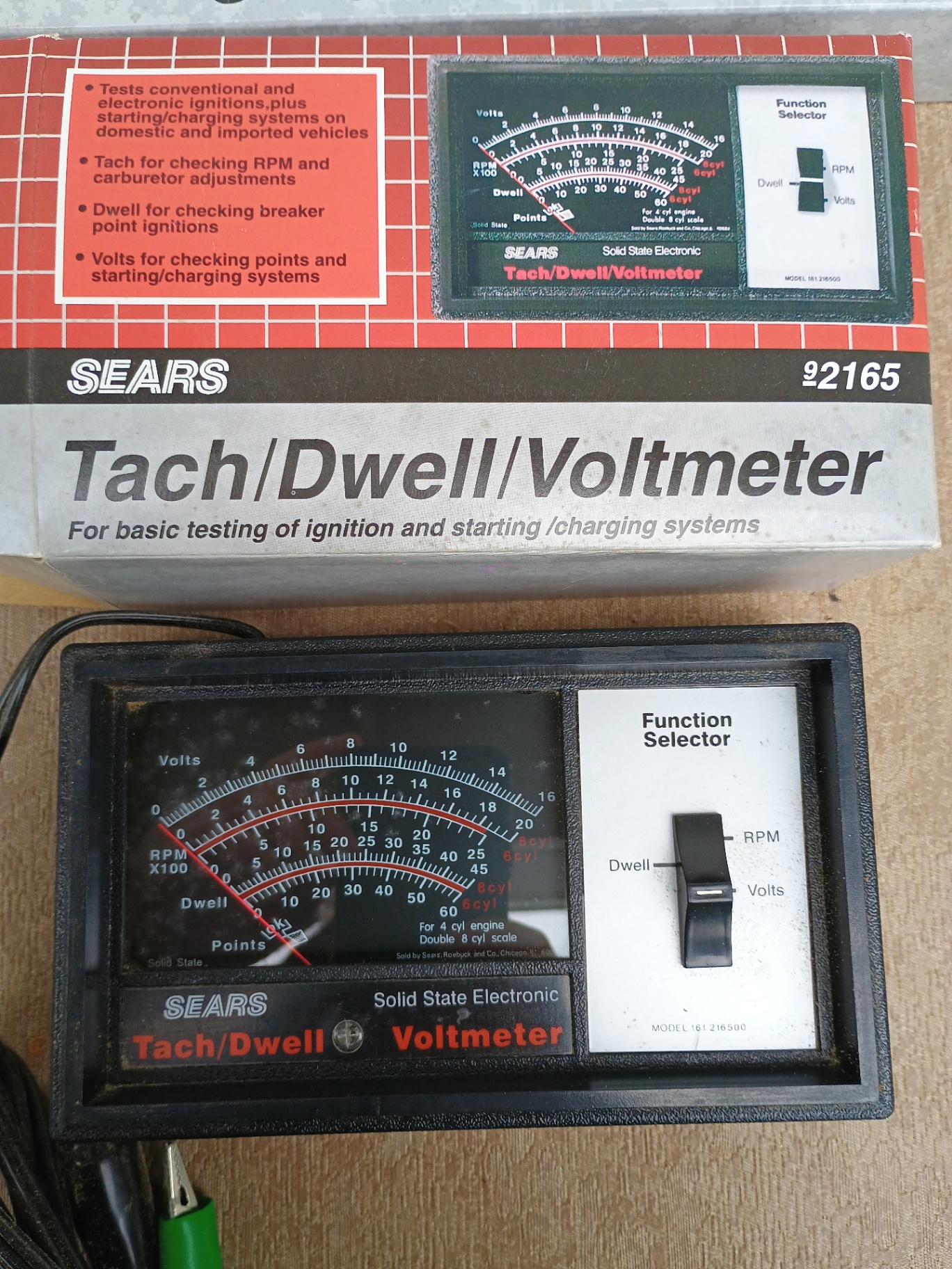 Sears Tach/Dwell/Voltmeter and Inductive Timing Light with Car Universal Holder - image 4 of 5