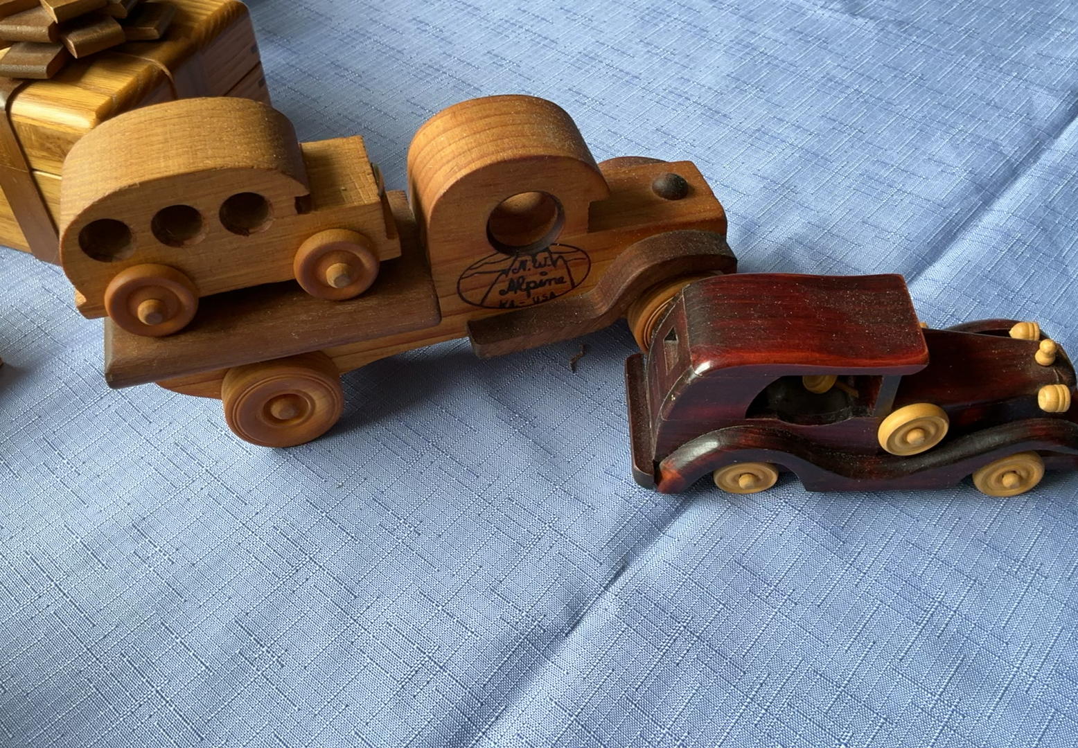 Unique wooden chess set and assorted wooden toys - image 4 of 7