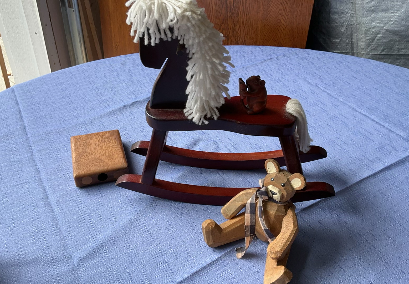 Unique wooden chess set and assorted wooden toys - image 5 of 7