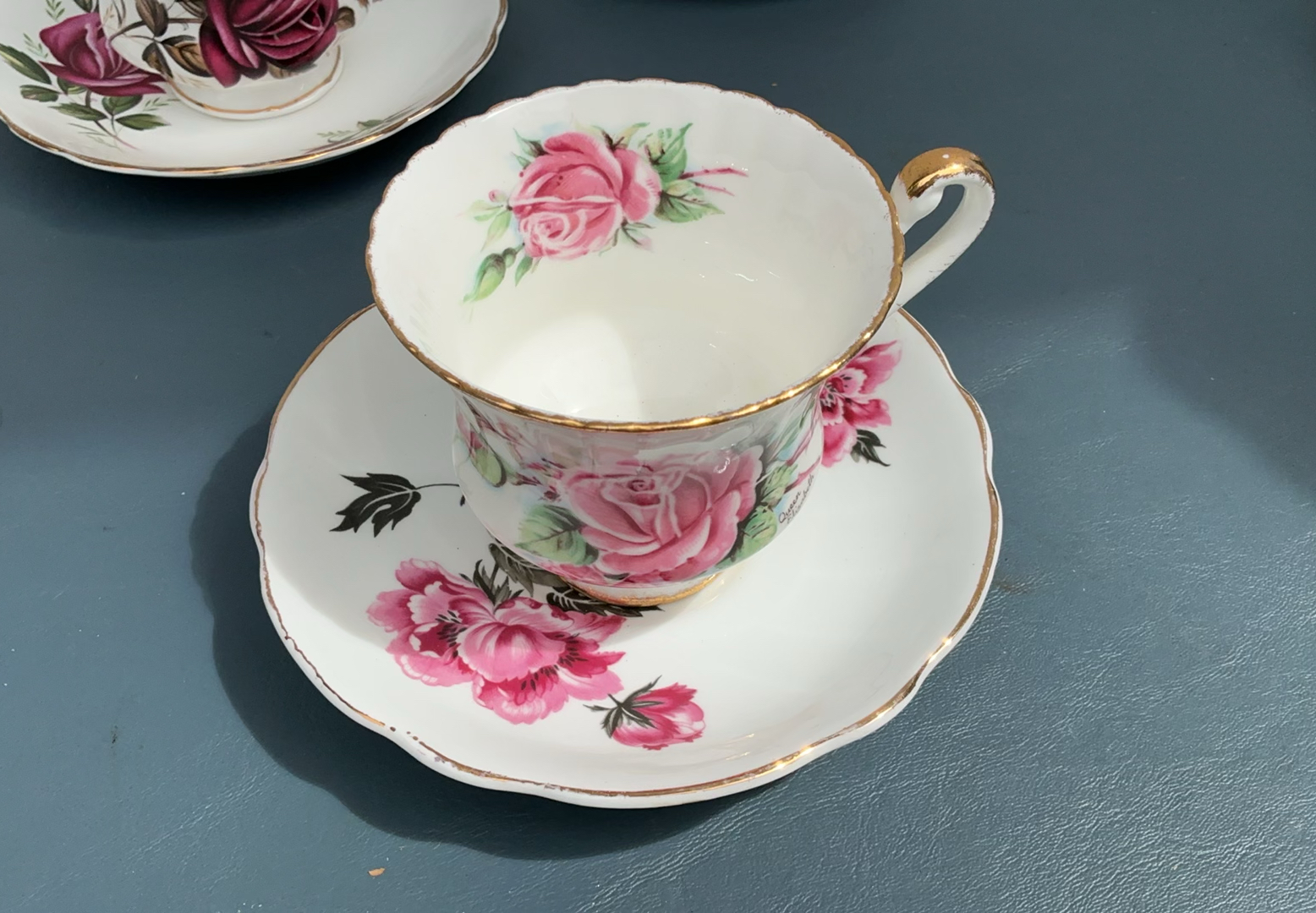 Vintage Porcelain Tea Cups And Saucers - image 5 of 11