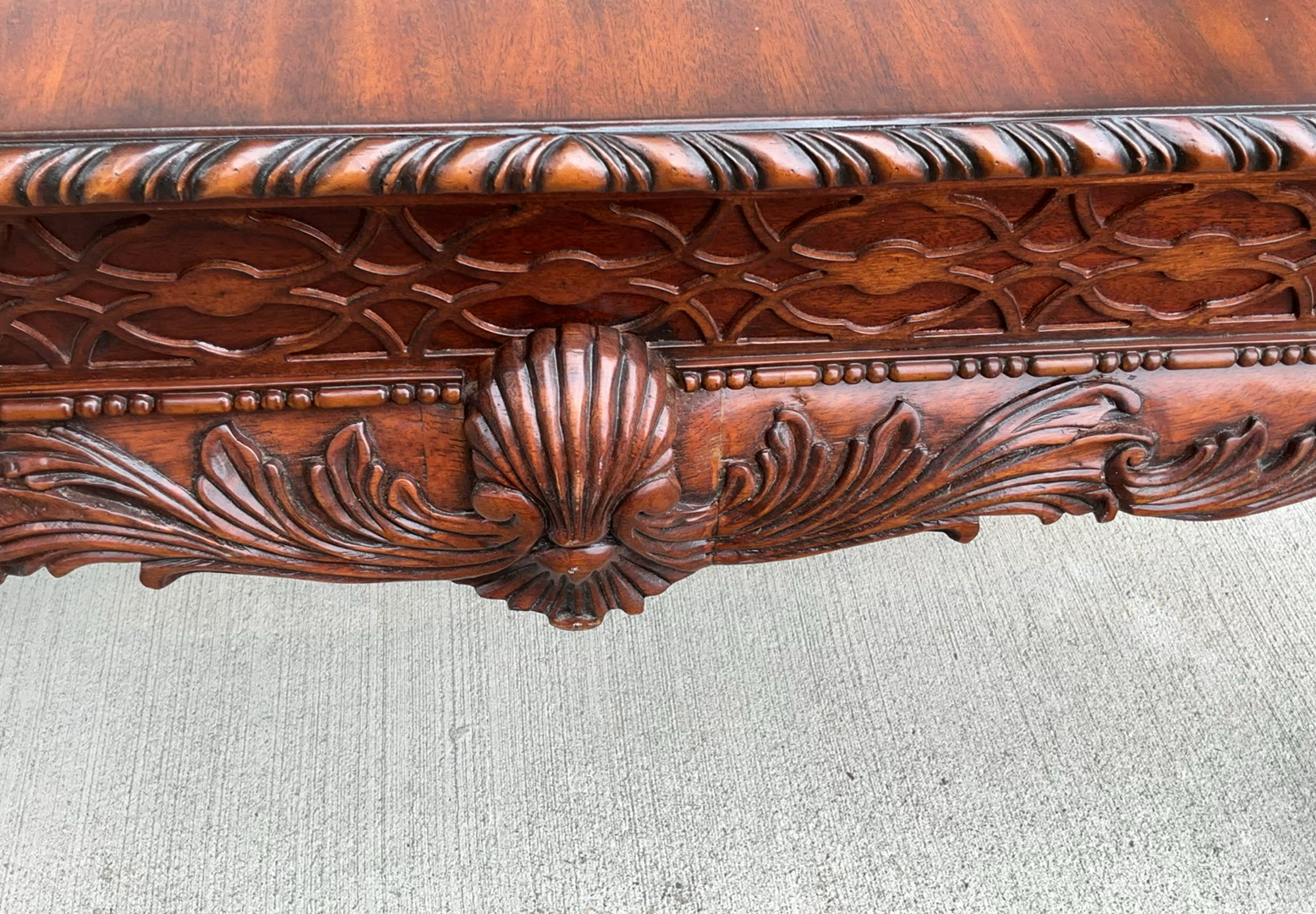 Beautiful Wood Carved Legs Square Table - image 2 of 6