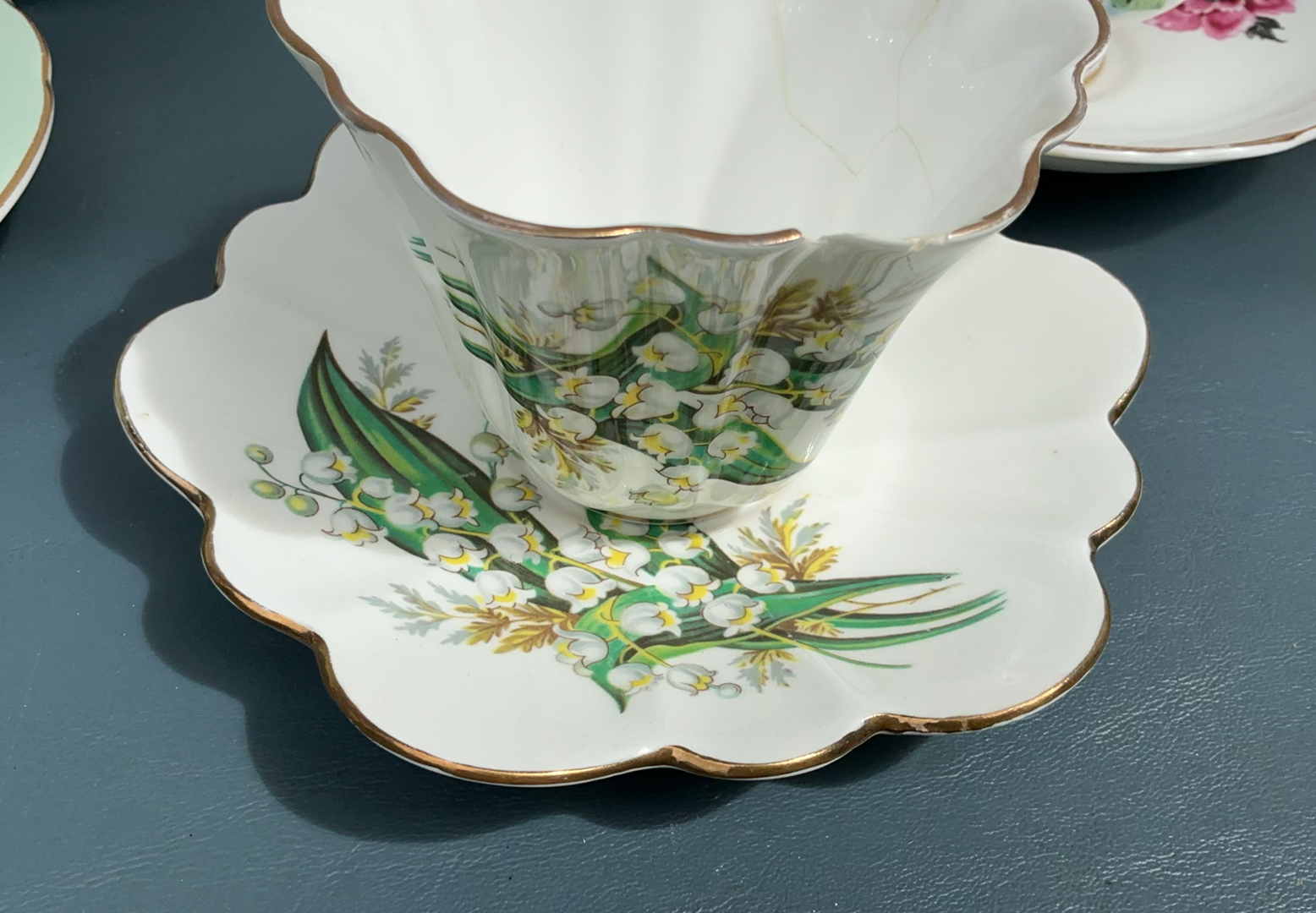 Vintage Porcelain Tea Cups And Saucers - image 2 of 11