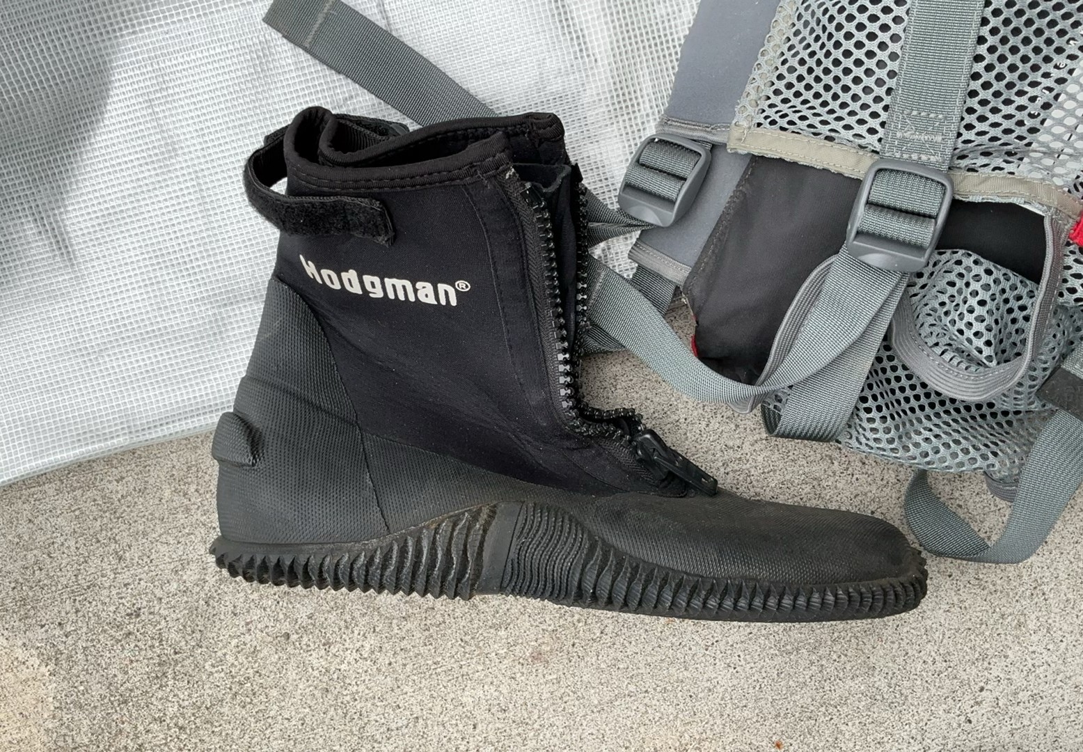 Wetsuit, PFD, neoprene boots, and dry bag set - image 10 of 12