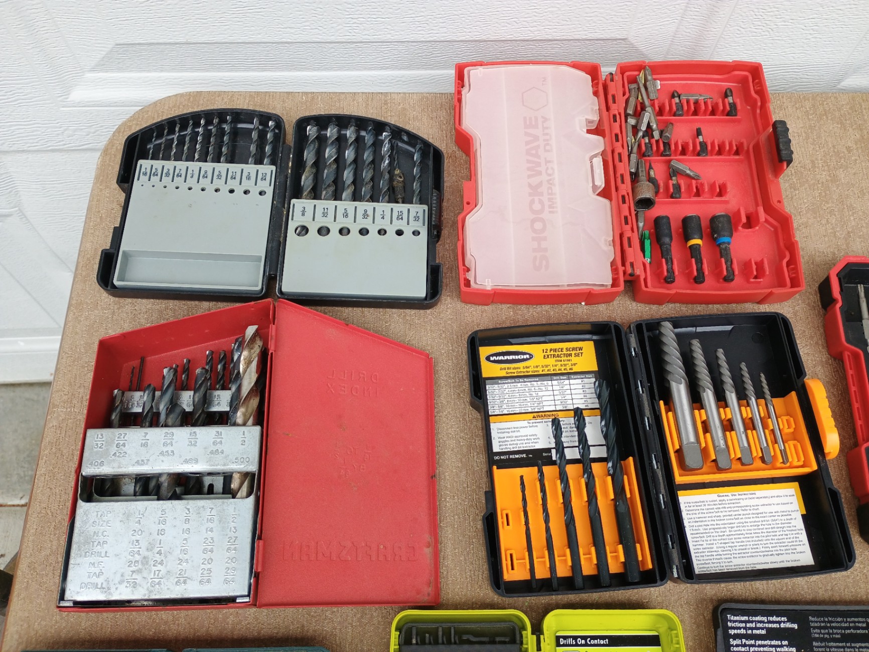 Assorted drill bit sets and drill accessories - image 4 of 6