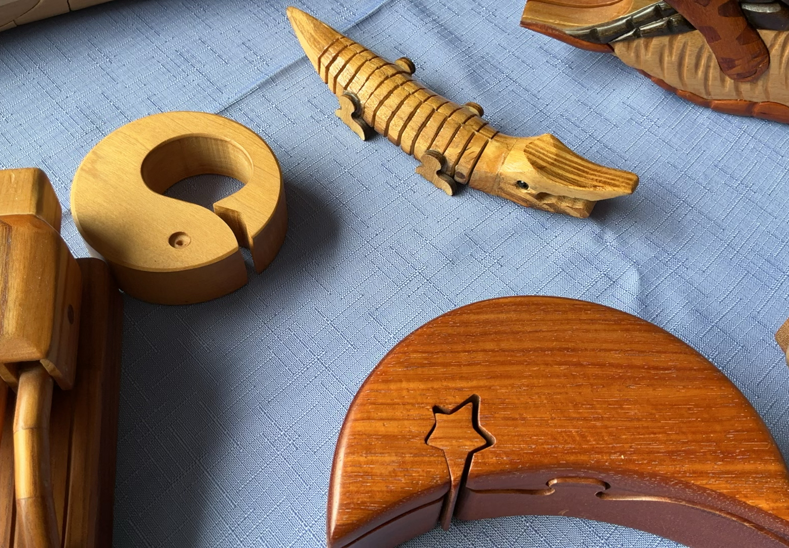Collection of wooden mechanical toys and puzzles - image 3 of 10