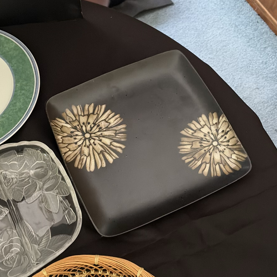 Assorted Serving Platters, Glass Bowls, and Decorative Trays - image 9 of 13