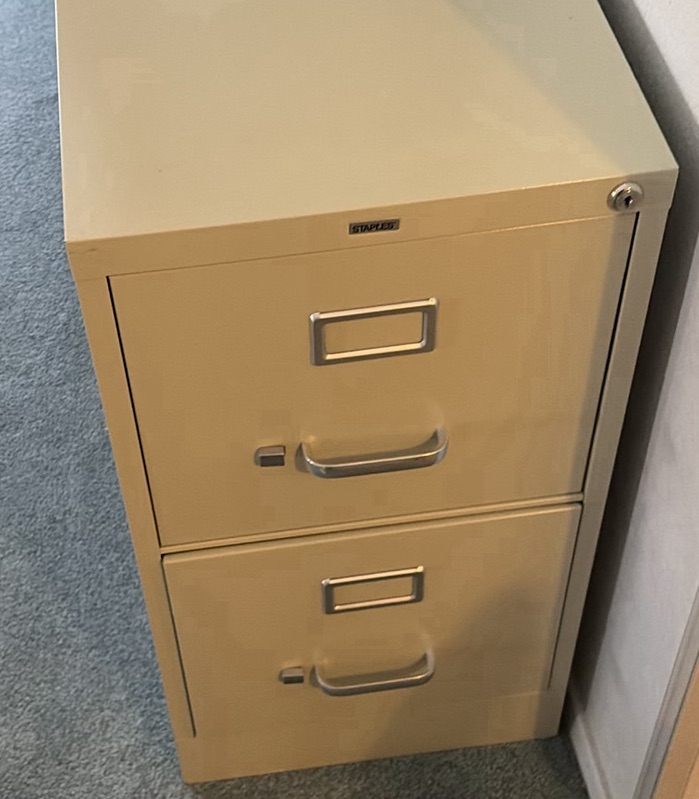 Decorative Folding Screen and Two-Drawer Filing Cabinet - image 3 of 7