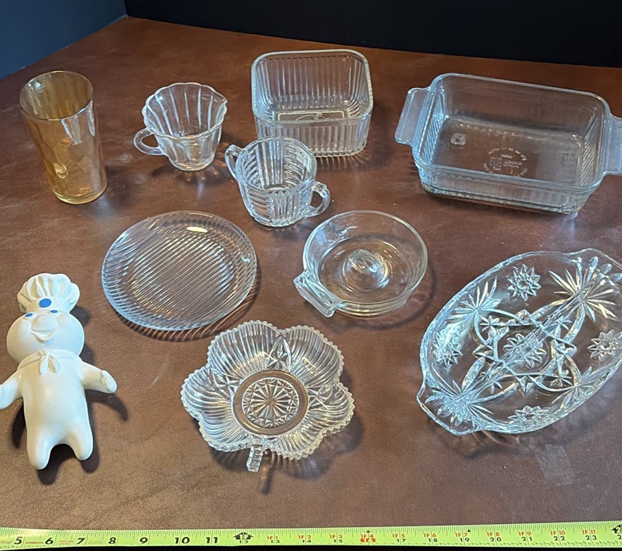Assorted Vintage Glassware and Pillsbury Doughboy Figure - image 1 of 8