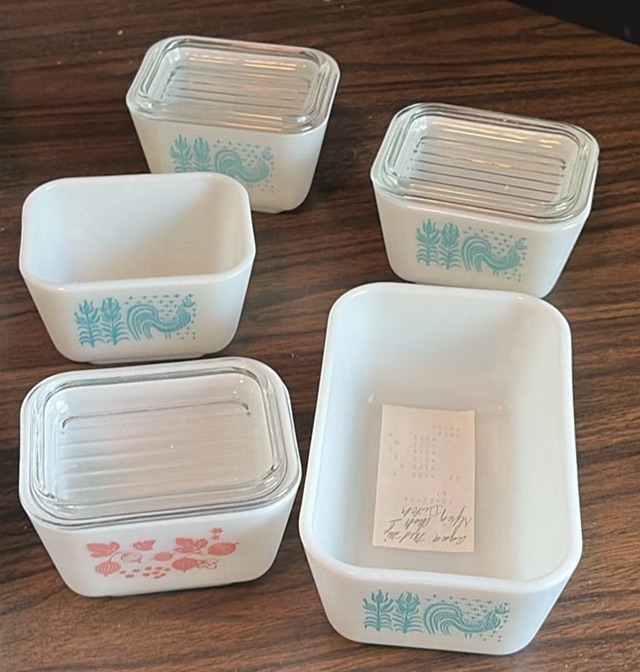 Vintage Milk Glass Food Storage Containers with Lids - image 2 of 7