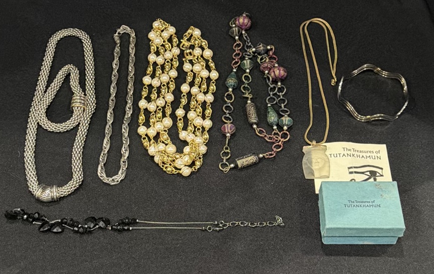 Assorted Necklaces, Bracelet, and Tutankhamun Pendant - image 1 of 4