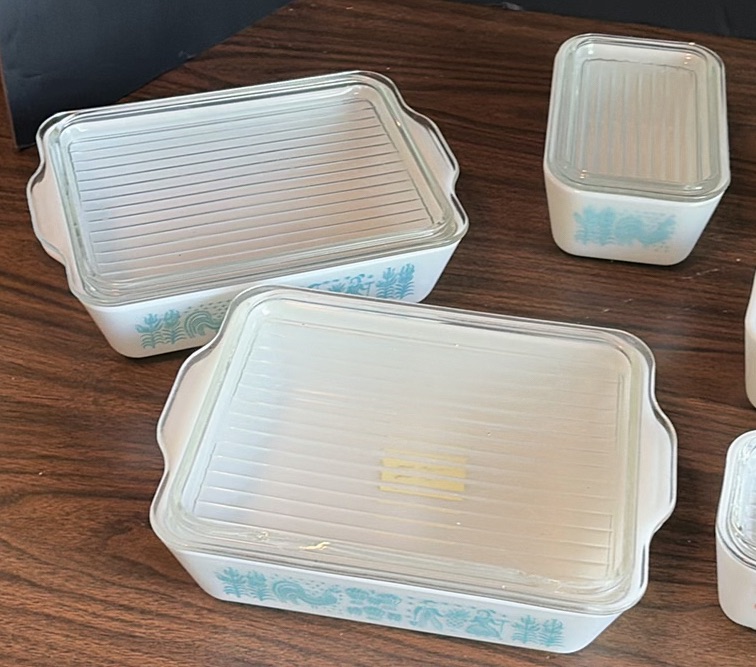 Vintage Milk Glass Food Storage Containers with Lids - image 3 of 7
