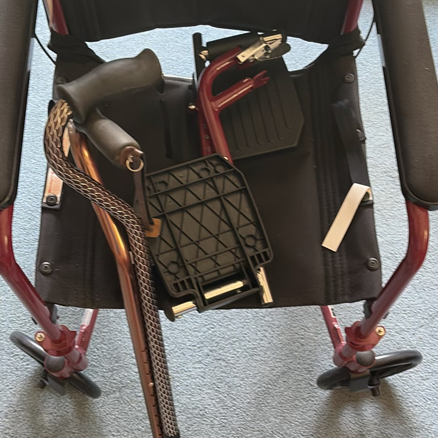Medline Transport Wheelchair and Cane - image 3 of 5