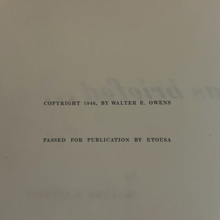 "as briefed..." Hardcover Book by Walter E. Owens - image 4 of 5