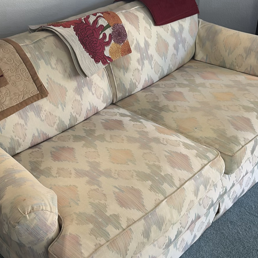 Patterned Two-Seat Sofa with Decorative Throws - image 4 of 4
