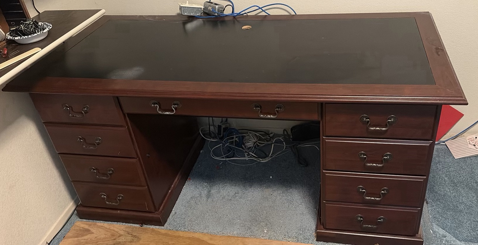 Wood Executive Desk with Drawers - image 1 of 8