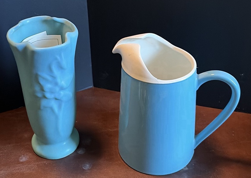 Ceramic Miniature Houses, Glass Bowls, Pitcher, Vase, and Decorative Tile - image 6 of 10