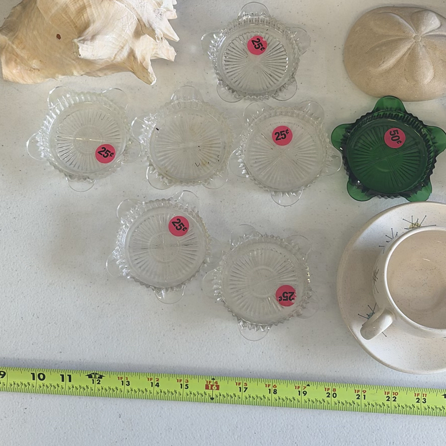 Assorted Seashells, Glass Dishes, and Ceramic Serving Pieces - image 2 of 14