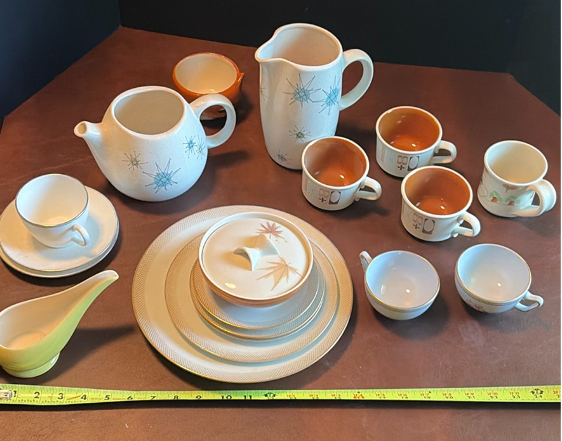 Mid-Century Style Ceramic Dinnerware and Serving Pieces - image 1 of 8