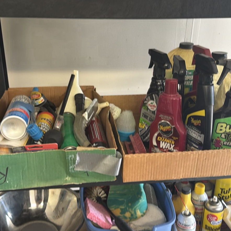 Garage Shelving Unit with Automotive Fluids, Cleaning Supplies, and Tools - image 4 of 9