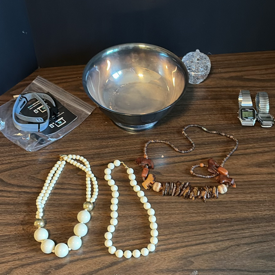 Assorted Jewelry, Digital Watches, Stainless Steel Bowl, and USB Wristbands - image 8 of 8