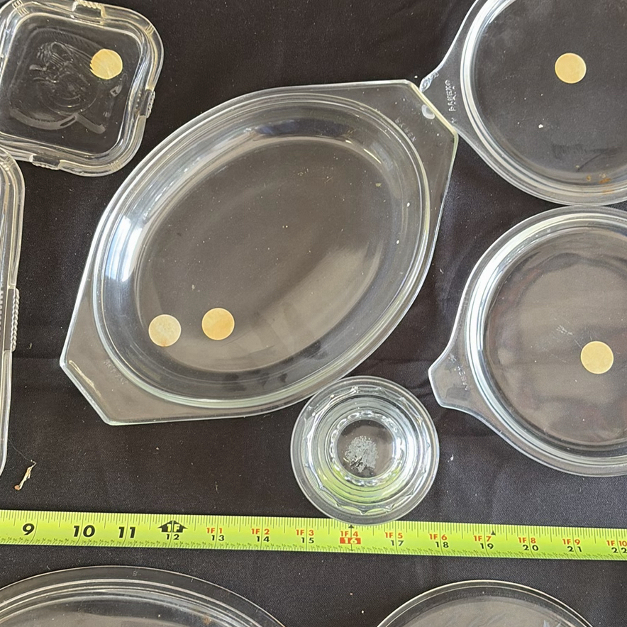 Collection of Clear Glass Serving Dishes and Lids - image 5 of 12