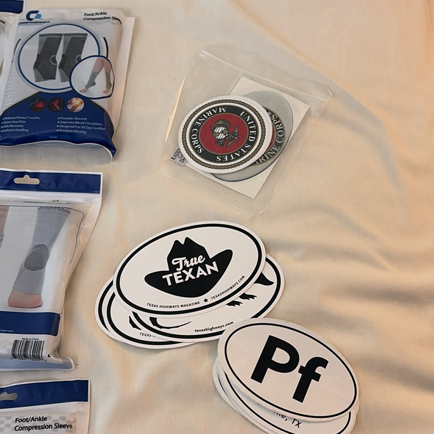 Stafford Wrinkle-Free Dress Shirts, Compression Sleeves, White T-Shirts, Patient Socks, and Stickers - image 6 of 9