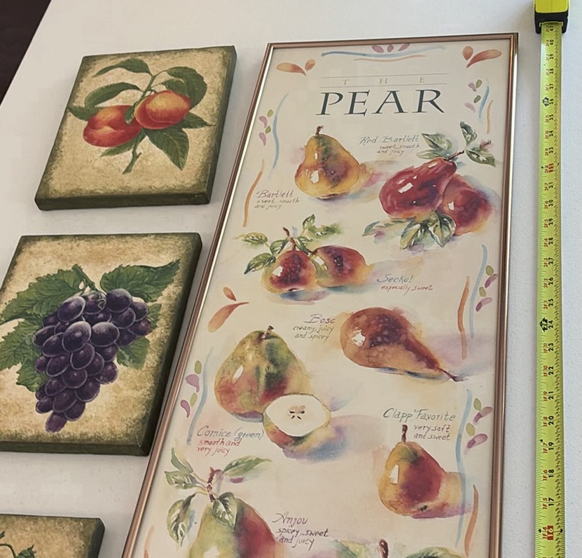 Set of Four Framed Fruit Wall Art Prints - image 2 of 3