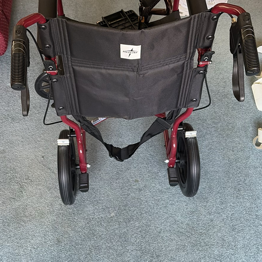 Medline Transport Wheelchair and Cane - image 5 of 5