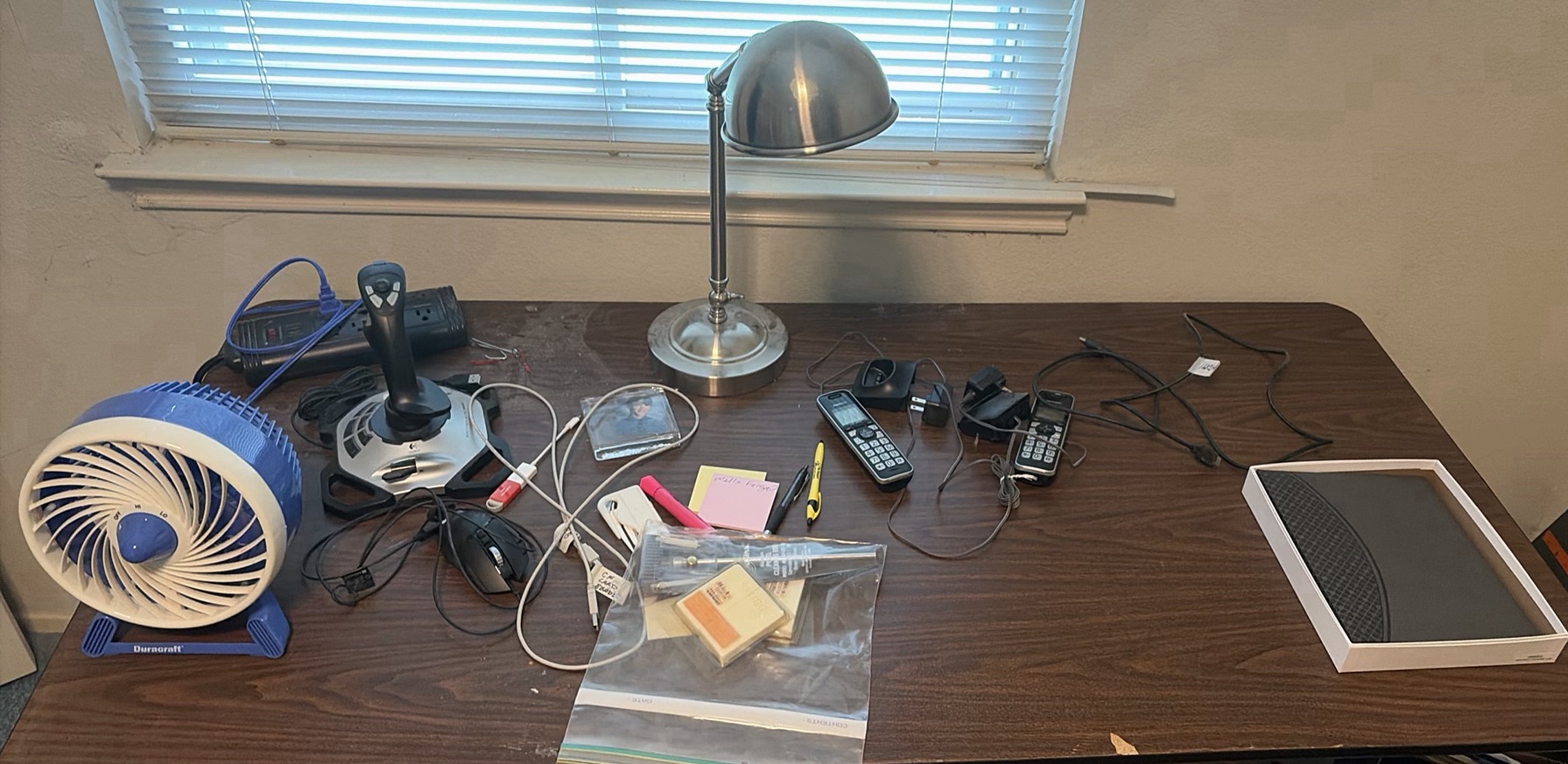 Desk Lamp, Fan, Logitech Joystick, Electronics Accessories and Office Items - image 1 of 8