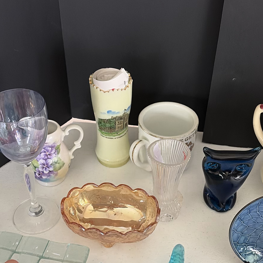 Assorted Decorative Plates, Glassware, Pitcher, and Ceramic Serving Pieces - image 16 of 22