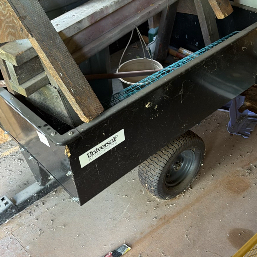 Utility Trailer with Garden Tools and Wooden Items - image 5 of 6
