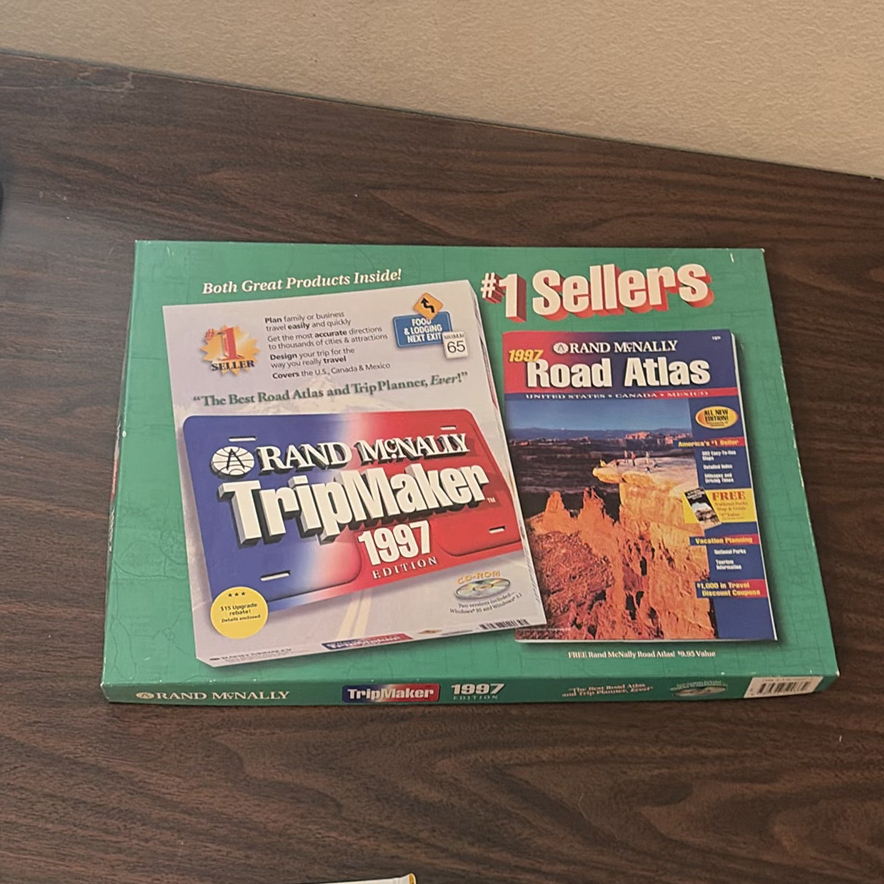 Fiskars Paper Trimmer, Table, McGuffey Reader Book Set, Rand McNally TripMaker 1997, and Cutting Strip - image 4 of 6