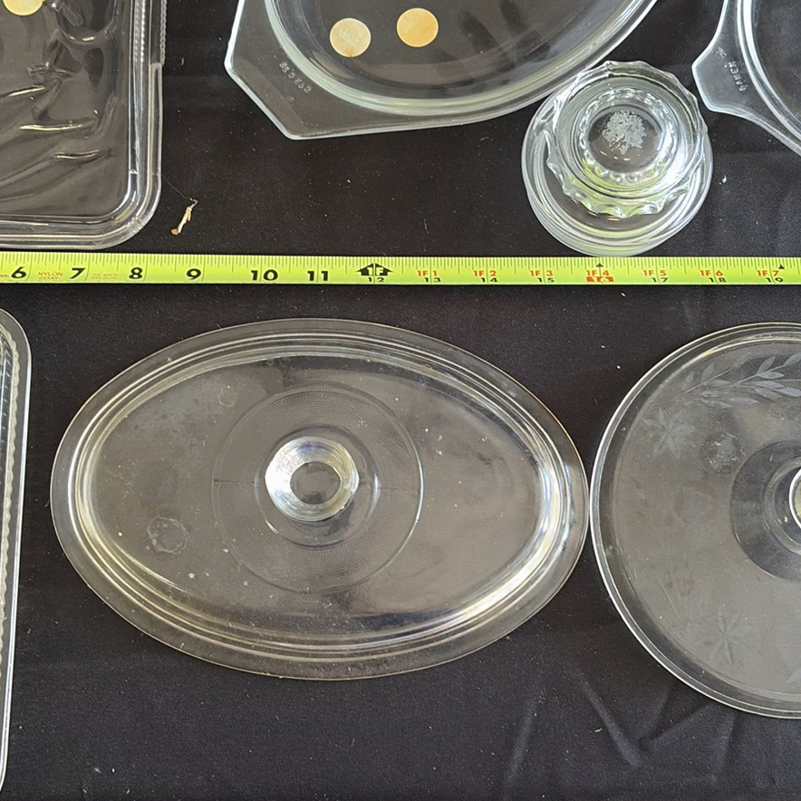 Collection of Clear Glass Serving Dishes and Lids - image 4 of 12