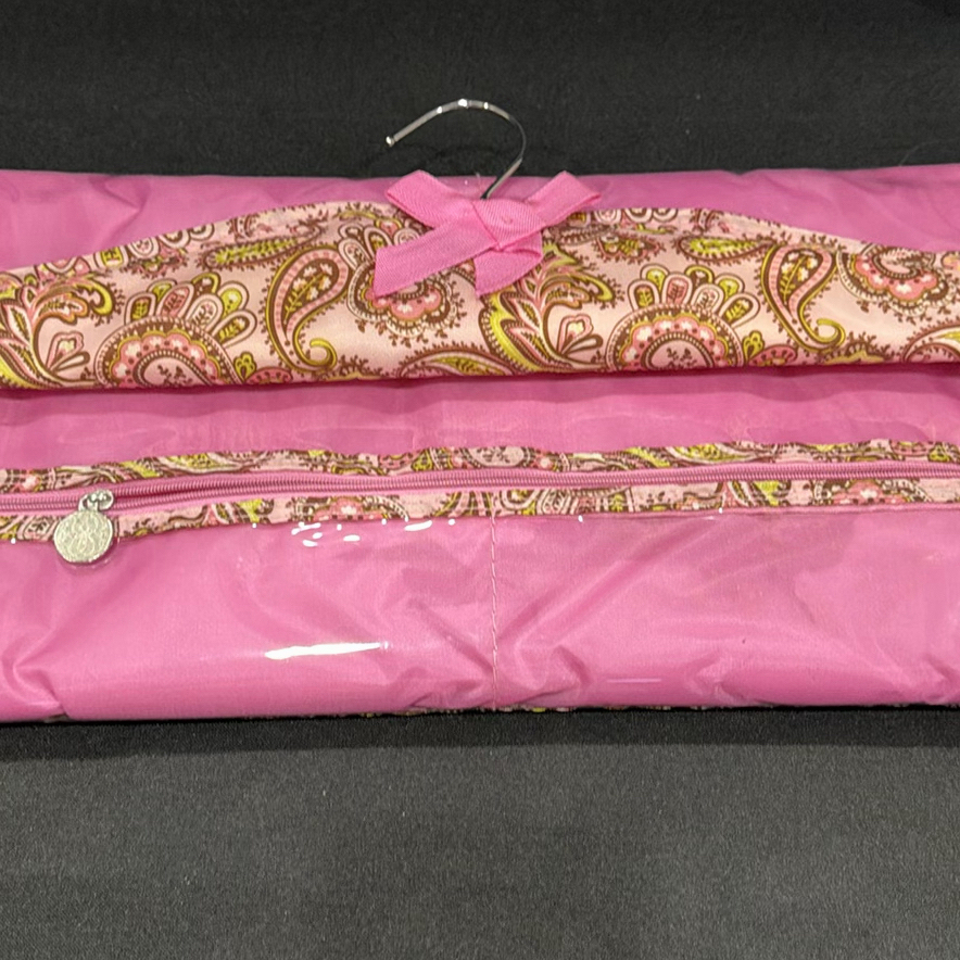 Pink Hanging Jewelry Organizer and Silver-Tone Leaf Necklace - image 3 of 5