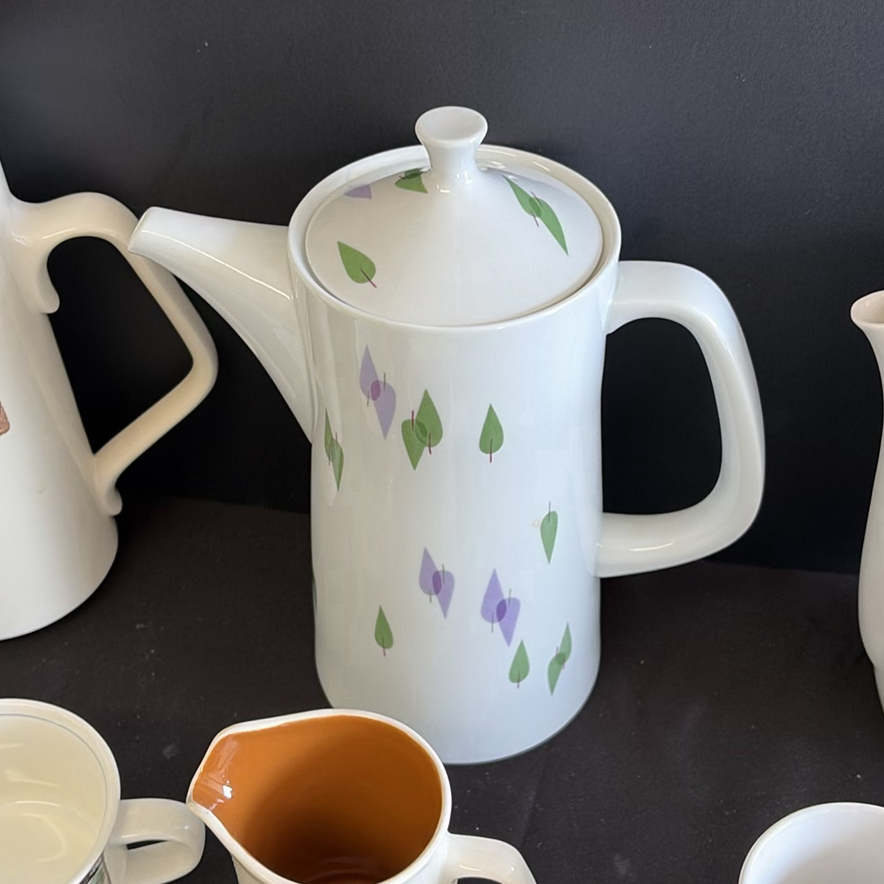 Assorted Ceramic Coffee Pots, Cups, Pitchers, and Glass Bowl - image 5 of 9