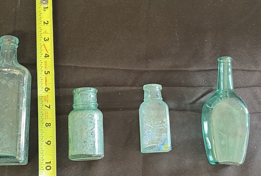 Collection of Five Aqua Glass Bottles - image 5 of 5