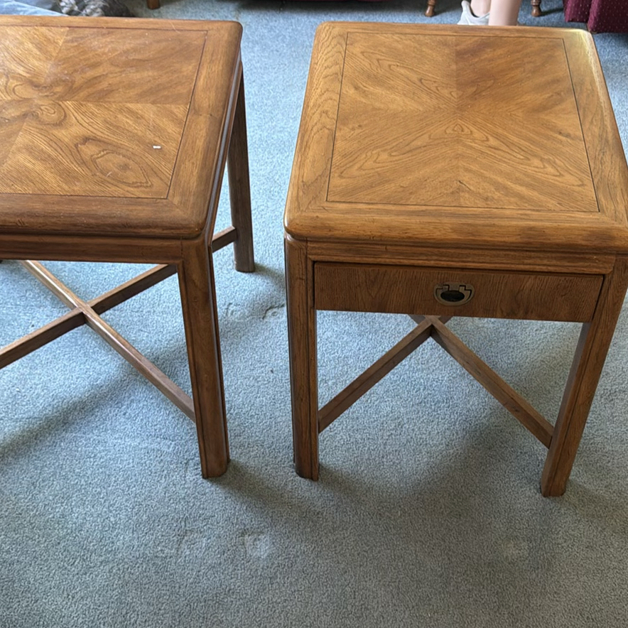 Pair of Wooden End Tables - image 1 of 10