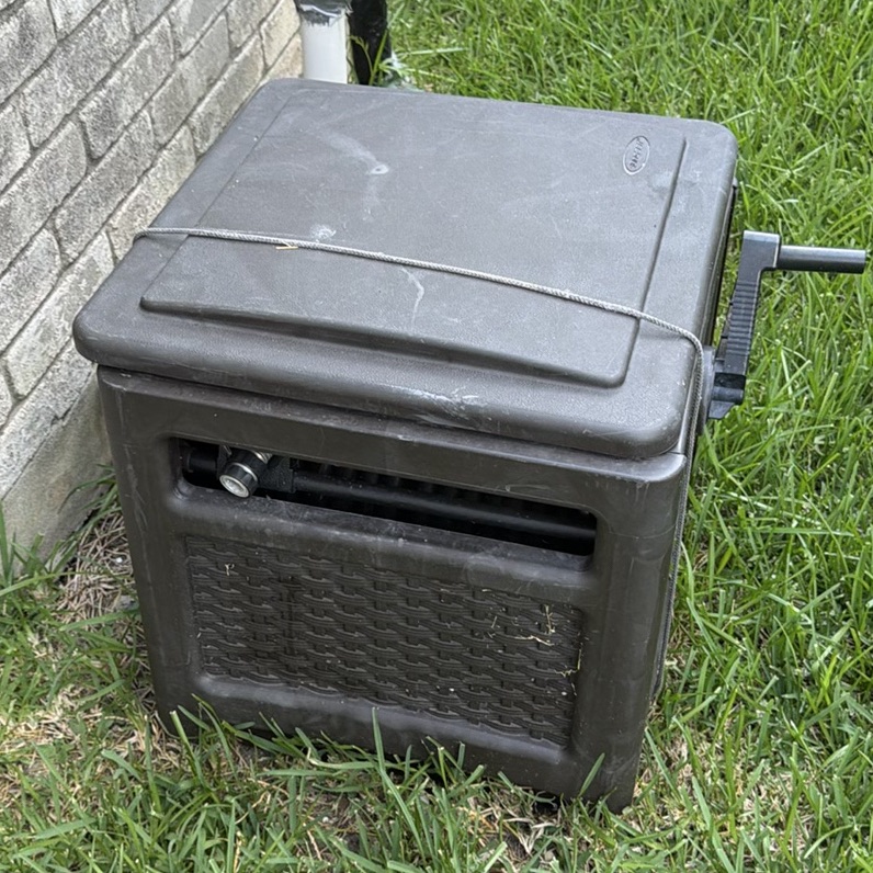 Outdoor Hose Reel Box, Side Table, and Garden Figurines - image 1 of 7