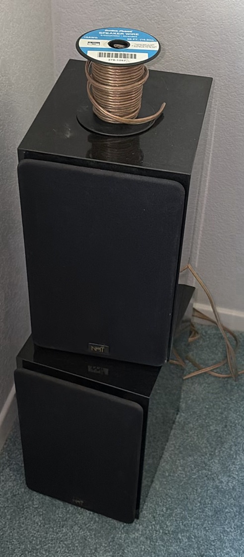 NHT Speakers, RadioShack Speaker Wire, and LG Blu-ray DVD Player - image 1 of 15